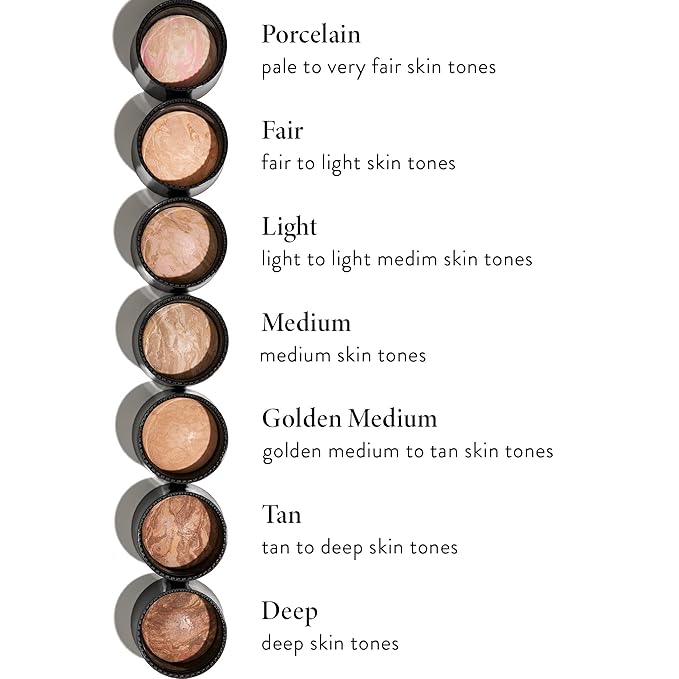 LAURA GELLER NEW YORK Award-Winning Baked Balance-n-Brighten To Go Travel Size Color Correcting Powder Foundation - Porcelain - Buildable Light to Medium Coverage - Demi-Matte Natural