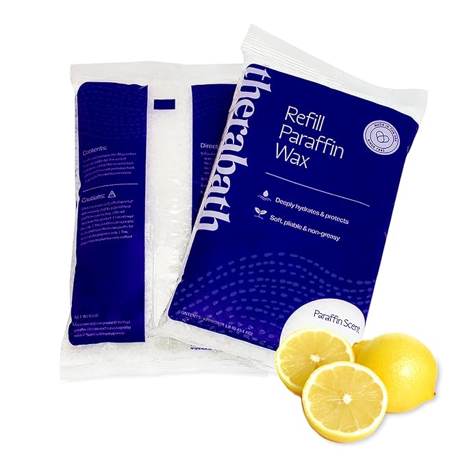 Therabath Paraffin Wax Refill - Thermotherapy - Use to Relieve Arthritis Discomfort, Stiff Muscles, & Dry Skin - For Hands, Feet, Body - Deeply Hydrates - Made in USA, 6 lb. Fresh Squeezed Lemon