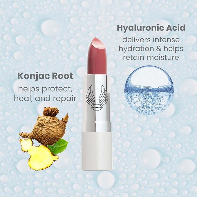 True + Luscious Super Moisture Lipstick – Clean, Vegan and Cruelty Free – Lasting Hydration for Dry Lips with a Satin Finish – Wild Rose