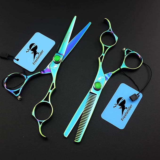 6.0 Inch Professional Japan 440C Hair Cutting Scissors - Salon Hair Blending/Thinning/Texturizing Shear for Barber or Home Use