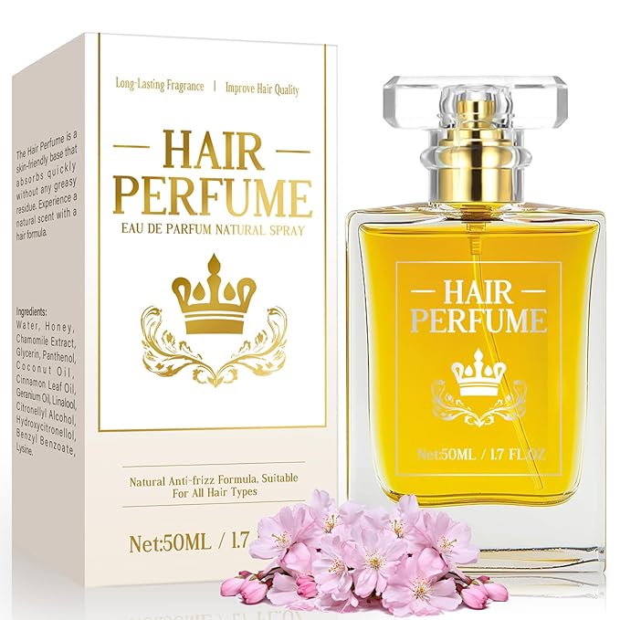 TRIXES Hair Perfume, Mist with Pheromones for Women, Long Lasting Hair Fragrance Spray, Nourishing Anti-Frizz Perfume for Dry Damaged Hair, Premium Scent to Remove Odors, 50ML