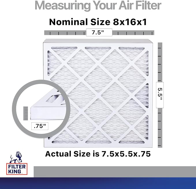 Filter King 8x16x1 Air Filter | 4-PACK | Carbon MERV 8 HVAC Pleated A/C Furnace - Image 2