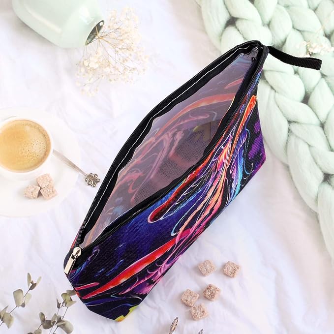 Cute Animal Lovers Gifts Tropical Jellyfish Cosmetic Bag Makeup Pouch with Zipper (jellyfish)