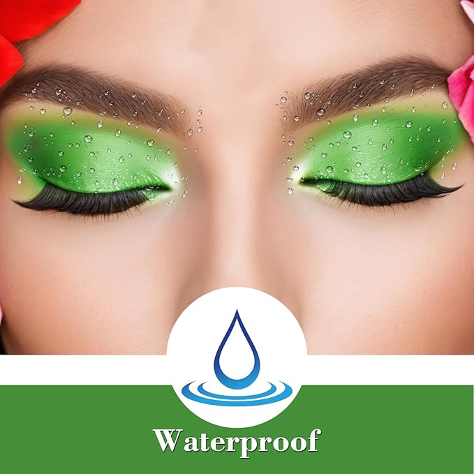 MEICOLY Light Green Eyeshadow with Mirror,Stocking Stuffers for Women,Forest Green Matte Eye Shadow Palette for Christmas Wicked Witch Elphaba Makeup,Pressed Powder Eyeshadow,Eye Makeup Eyelid Color