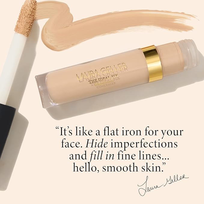LAURA GELLER NEW YORK The Ideal Fix Concealer - Fair - Buildable Medium to Full Coverage Liquid Concealer - Covers Under Eye Dark Circles & Blemishes - Long-Lasting