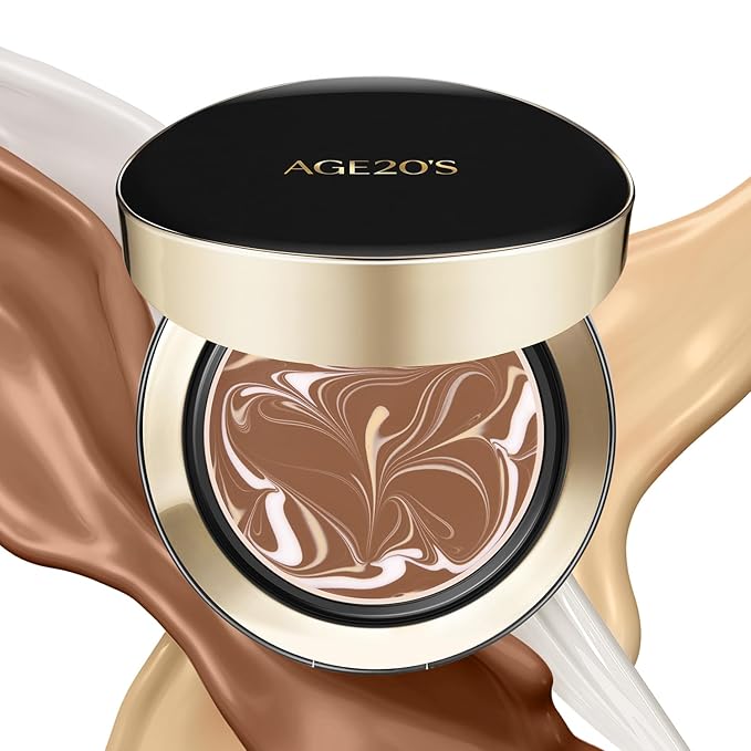 AGE20'S Signature Essence Pact SPF 50+ | Pack of 1 | 35N CAPPUCCINO | Cream Foundation, Dewy Finish, Natural Coverage | Korean Cushion Foundation