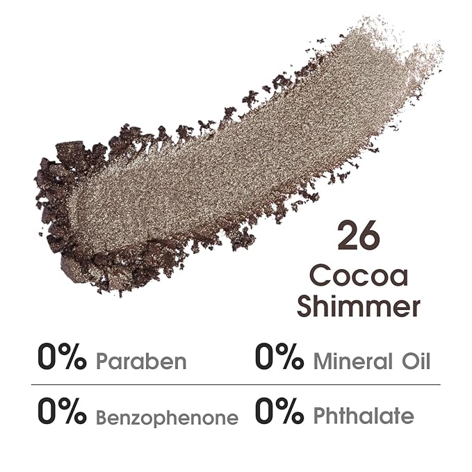 UCANBE Cocoa Brown Shimmer Single Matte Eyeshadow, Mini Eye Shadow Powder Makeup Palette for Natural & Smoky Eye Looks, Highly Pigmented Professional Long-Lasting Waterproof Blendable