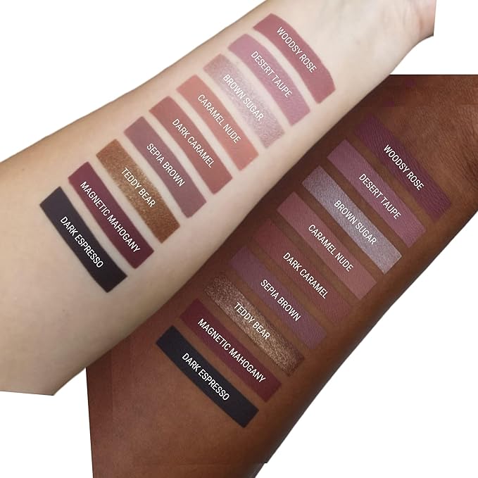 Aromi Sepia Brown Matte Liquid Lipstick | Grey Brown Lip Color, Greige, Vegan and Cruelty-free, Waterproof, Long-Lasting Lipstick, Dye-free (Sepia Brown)