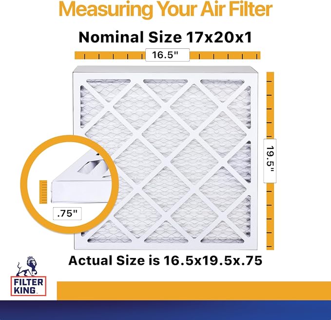 Filter King 17x20x1 Air Filter | 4-PACK | MERV 13 HVAC Pleated A/C Furnace - Image 2