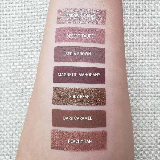 Aromi Sepia Brown Matte Liquid Lipstick | Grey Brown Lip Color, Greige, Vegan and Cruelty-free, Waterproof, Long-Lasting Lipstick, Dye-free (Sepia Brown)