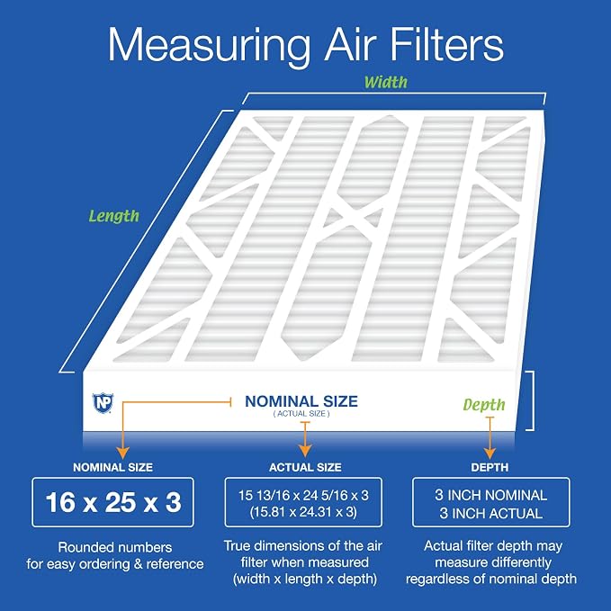 Nordic Pure 16x25x3 MERV 15 Plus Carbon Trion Air Bear Cub Replacement Air - Image 2
