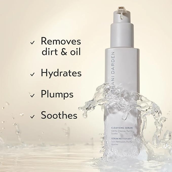 SHANI DARDEN SKIN CARE Cleansing Serum Face Wash for All Skin Types, Gentle Daily Hydrating Gel Facial Cleanser & Makeup Remover with Hyaluronic Acid & Oat Bran, Removes Excess Oil & Dirt, 4 fl oz