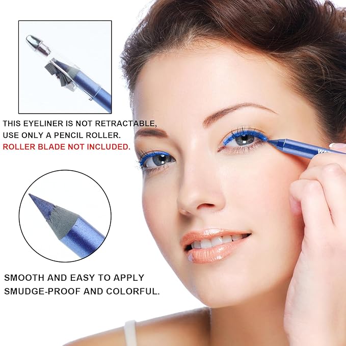 3 Colorful Eyeliner Pen Set, Eye Shadow Pencil, Pearl Eyeliner Kit Metallic Glitter Colored Eye liner for Women Eye&Lip Liner Professional Waterproof Eye Makeup (3PCS D)