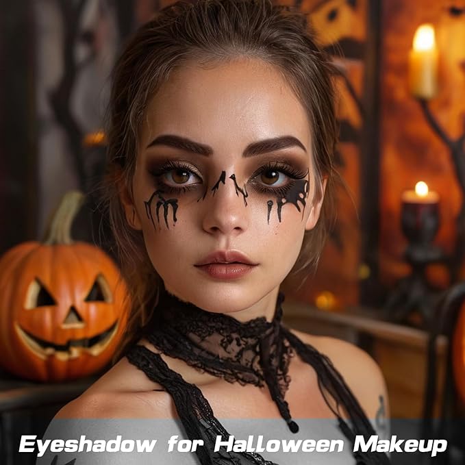 MEICOLY Brown Single Eyeshadow with Mirror,Matte Coffee Eye Shadow for Halloween Makeup,Pressed Powder Eyeshadow,Matte Shade Eyelid Color Eye Makeup for Women,High Pigment,Long Wear,Waterproof