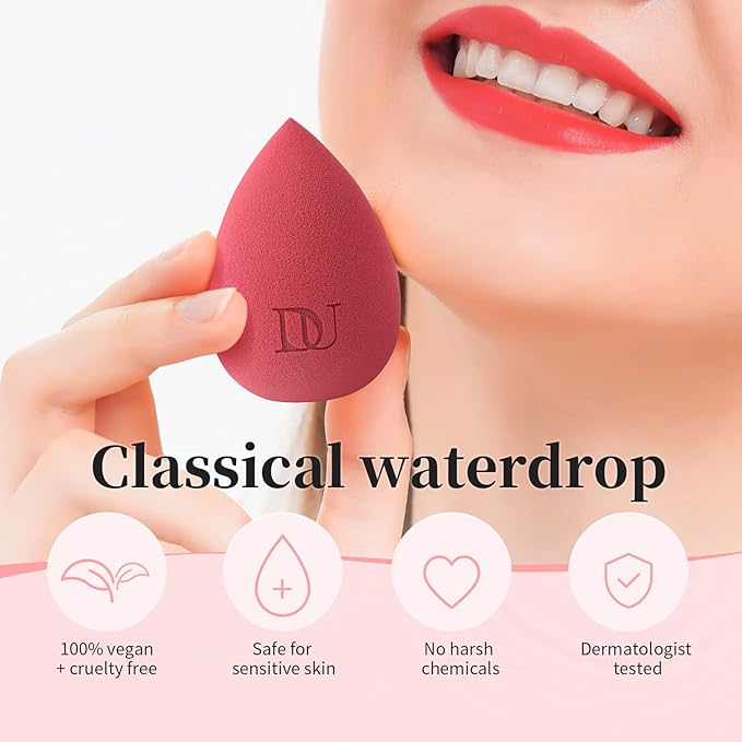 DUcare Christmas Sponges Makeup Blender Sponge for blending liquid Foundations, Powders and Creams