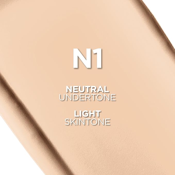 L'Oreal Paris True Match Super-Blendable Foundation, Medium Coverage Liquid Foundation Makeup, N1, Light, 1 Fl Oz