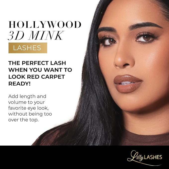 Lilly Lashes Hollywood - False Eyelashes - Fluttery, Full-Body Lash - 16mm length