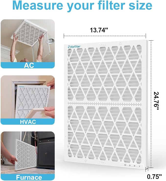 Reusable 14x25x1 Air Filter, 1 Foldable Frame + 6 Refills - Image 7