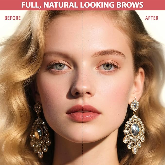 LAVONE Eyebrow Pen, 2-in-1 Eyebrow Pencils for Women with 4 Tip Microblading Eyebrow Pencil and Curved Precise Brow Pencil, Waterproof Eyebrow Pencil Create Full, Natural Hair-Like Brows, Soft Brown