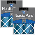 Nordic Pure 12x12x1 Pleated Air Filters MERV 7 Plus Carbon 2 Pack by NordicPure