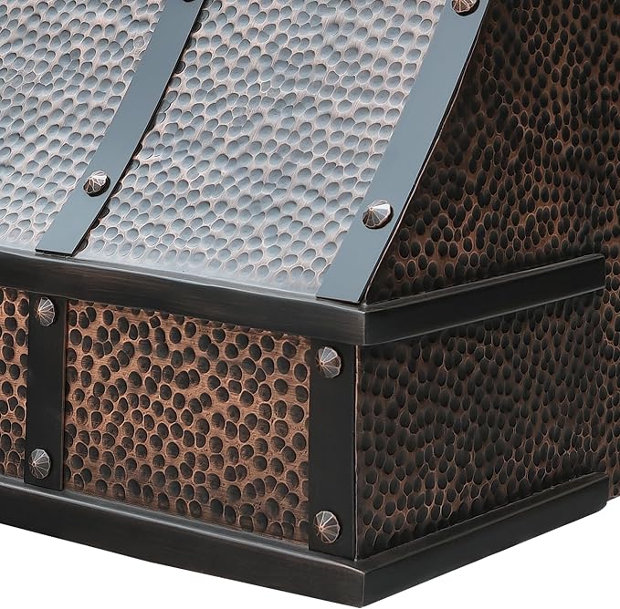 CT Copper Tailor Sloped Copper Vent Hood Island Mount, 1150 CFM Exhaust Fan - Image 4