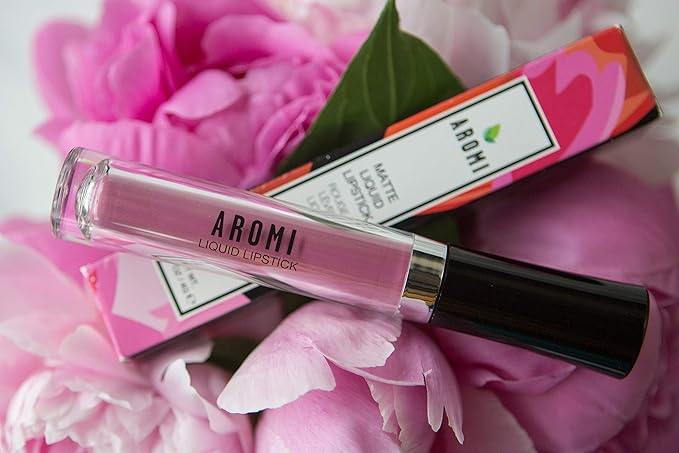 Aromi Matte Liquid Lipstick | Medium, Bubblegum Pink Lip Color, Smudge Proof, Long-lasting, Vegan, Cruelty-free, Waterproof, Paraben + Gluten Free (Poodle Skirt)