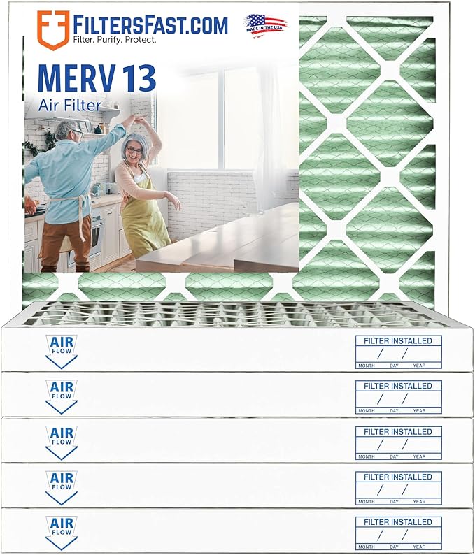 Filters Fast 28x30x2 Pleated Air Filter Merv 13, 2 Inch AC Furnace Air Filters by FiltersFast