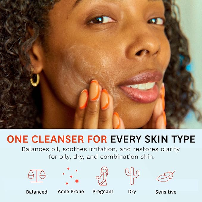 Fig.1 Hydrating Oil Cleanser for Face Refill | Micellar Makeup Remover with Grapeseed & Squalane, Deep Cleansing Oil-Based Formula, Non-Stripping & Refillable, 3.4 Fl/oz