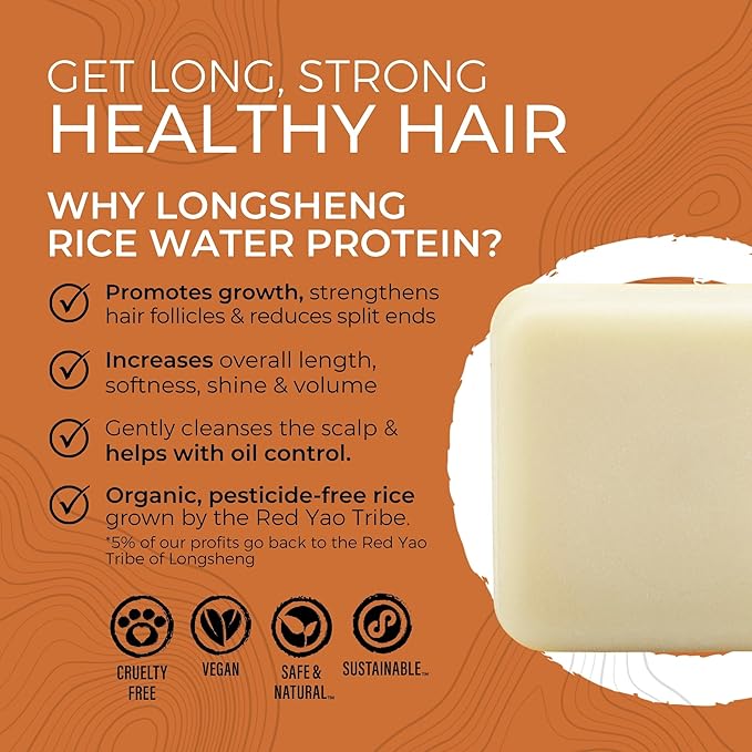 Viori Native Essence Conditioner Bar Made with Rice Water - Handcrafted All Natural Organic Conditioner