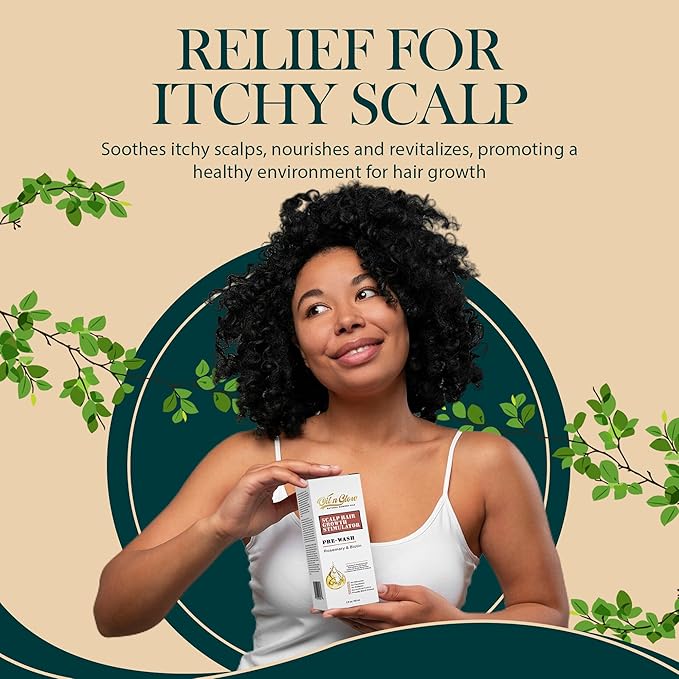 Pre Wash Hair Oil – USDA Certified Organic Scalp Oil Hair Growth Treatment with Rosemary & Biotin, Pre-Shampoo Serum for Thinning Hair & Hair Loss – 2 Fl Oz
