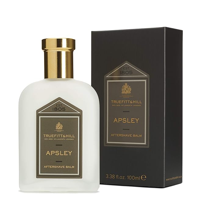 Truefitt & Hill Luxury Aftershave Balm - Apsley - Premium Soothing Moisturizer with Aloe Vera Extract - Ideal for Sensitive Skin, Razor Burn Relief, and a Silky Smooth Finish - 3.38 oz.