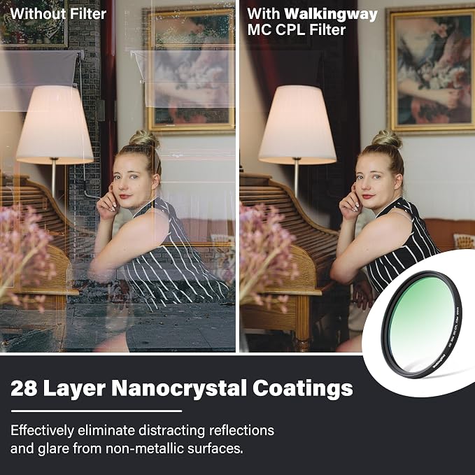 Walking Way 43mm Circular Polarizing Filter Ultra-Slim MC CPL Filter Optical - Image 3