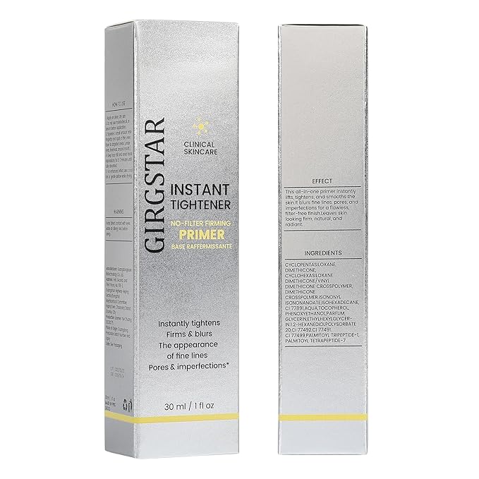 Instant Face Blurring & Firming Primer for Face Before Makeup - Perfection Tightener Visibly Smooths the Look of Fine Lines, Wrinkles & Pores - Grips Makeup for Long Wear & Shine Control