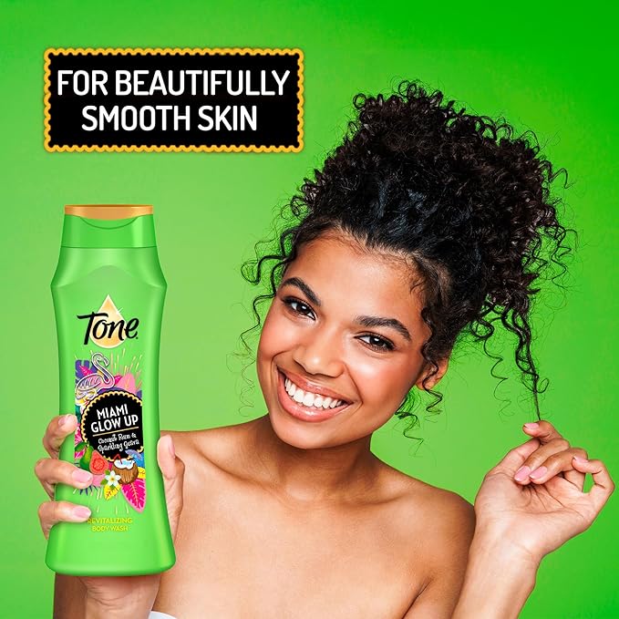 Tone Body Wash, Miami Glow Up, 16 fl oz (Pack of 6)