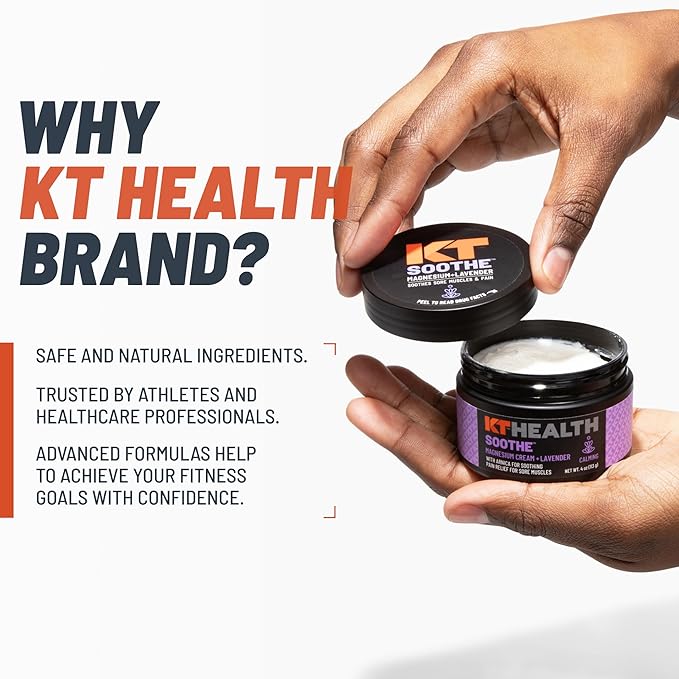 KT Health, Magnesium Cream, Soothe - Soothing Aromatherapy & Calming Pain Relief