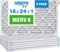 Aerostar 18x24x1 MERV 8 Air Filter, Pleated AC Furnace HVAC Filters, by AirFiltersDelivered