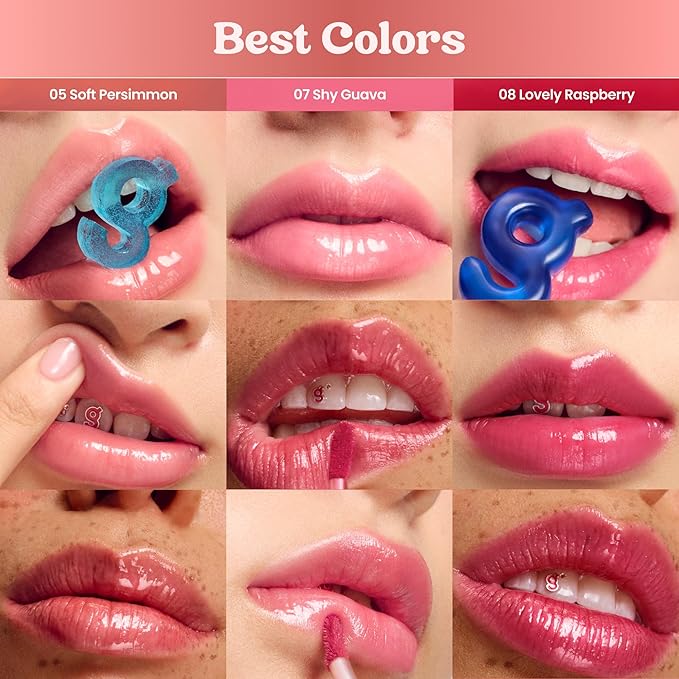 COLORGRAM Fruity Glass Tint 09 Heartful Mulberry | Korean Long Lasting & Waterproof Lip Stain | Highly Pigmented Daily Mauve Plum Shade with Glowing effect, Buildable & Blendable 0.11 Oz.