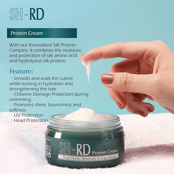 SH-RD Protein Cream for Dry Damaged Hair | Protein Leave-In Conditioner to Restore, Revitalize and Repair Split Ends | Conditioning Hair Cream for All Hair Types - 5.1oz/150ml