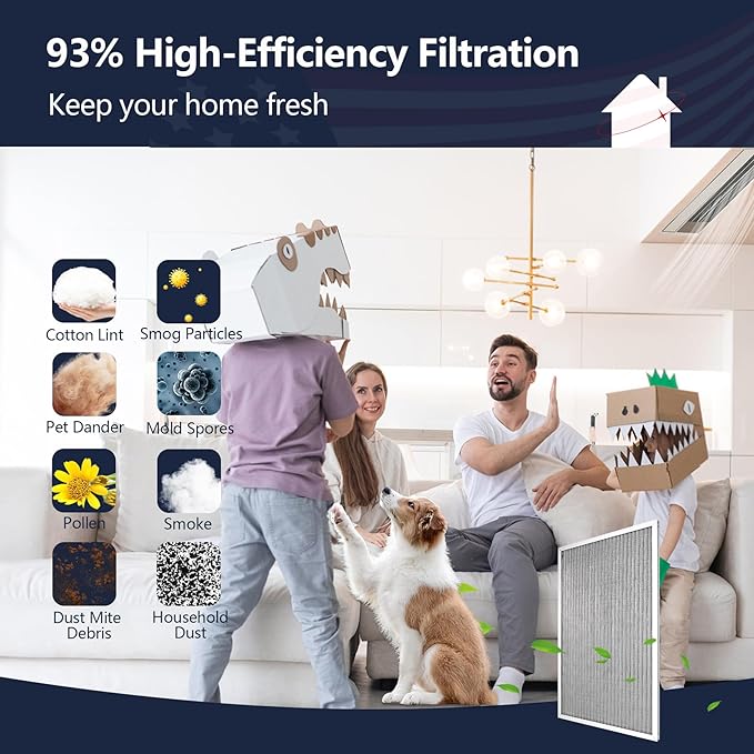 18x18x1 Air Filter, Washable & Reusable Aluminum AC/HVAC Furnace Electrostatic - Image 7