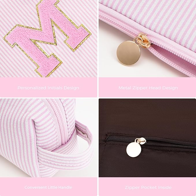 Mothers Day Gifts for Mom,Mum Gifts from Daughter,Birthday Gifts for Wife Sister Her,Mother in Law Gift,Mama Gifts Idea,Makeup Bag Set Cosmetic Bag - Pink,M