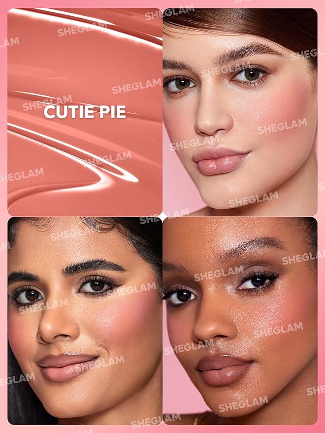 SHEGLAM Color Bloom Liquid Blush Makeup for Cheeks Matte Finish-Cutie Pie
