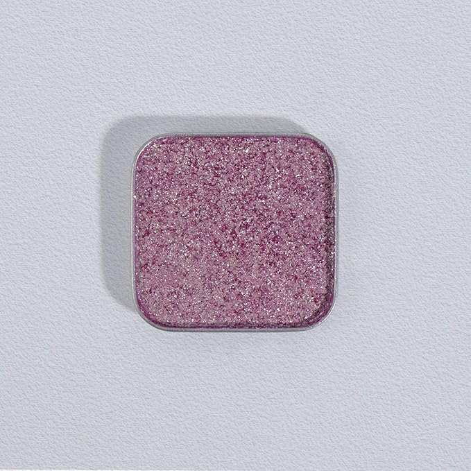 Chameleon Single Eyeshadow, Putty Texture, Glitter Multichrome, Iridescent Blue-Purple, High Pigment, Long-Lasting, Smudge-Proof, Square Single Pan, Fits Magnetic Palettes(Mystic Bloom)