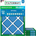 Filterbuy 20x22x1 Air Filter MERV 13 Optimal Smoke & Allergy Defense, by Filterbuy