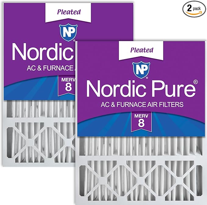 Nordic Pure 20x25x5 Honeywell/Lennox Replacement MERV 8 Air Filters 2 Pack by NordicPure