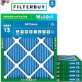 Filterbuy 16x20x1 Air Filter MERV 13 Optimal Smoke & Allergy Defense, by Filterbuy