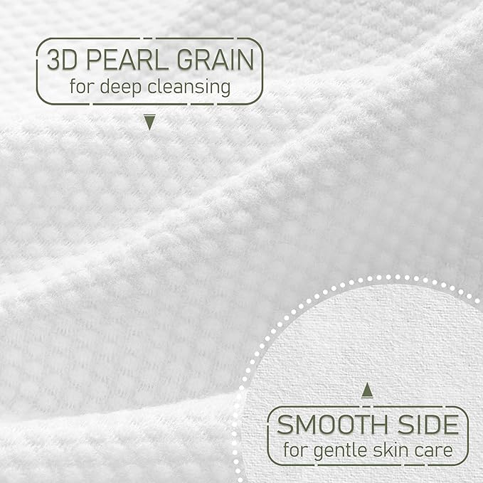 Disposable Face Towel Biodegradable Large Dry Wipes 60 Count/Box Extra Thick Soft Clean Facial Towels for Sensitive Skin, Makeup Removing, Cleansing, Nursing, Travel, 10×12 Inches