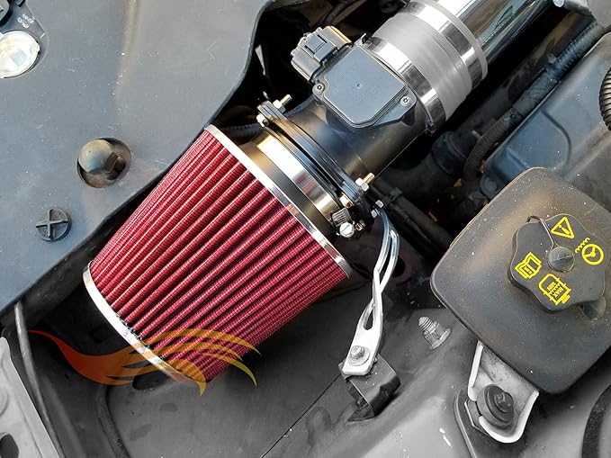 RED 6" 152 mm Inlet Short Truck Air Cone Replacement Performance Washable - Image 4