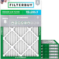 Filterbuy 15x20x1 Air Filter MERV 8 Essential Dust & Allergy Defense, by Filterbuy