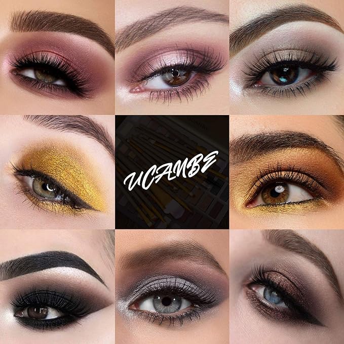 UCANBE 60 Colors Neutral Eyeshadow Palette, Warm Nudes Makeup Pallet, Natural Matte Glitter Shimmer Smokey Eye Shadows Halloween Cosmetic Gift Kit
