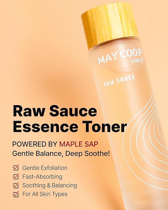 MAY COOP Moisture Essence Toner – Korean Hydrating & Nourishing Skincare for Dry Sensitive Skin with Wildcrafted Centella Asiatica, Rice Water & Birch Bark – Fast-Absorbing Texture – 1.35 fl. oz.